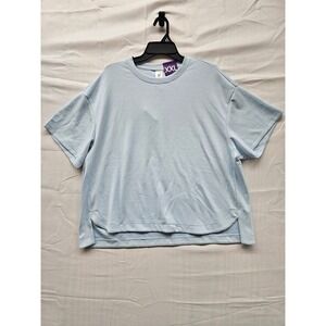 Member's Mark Sandwash Tee Light Blue Relaxed Fit Drop-tail Hem XXL MM23072